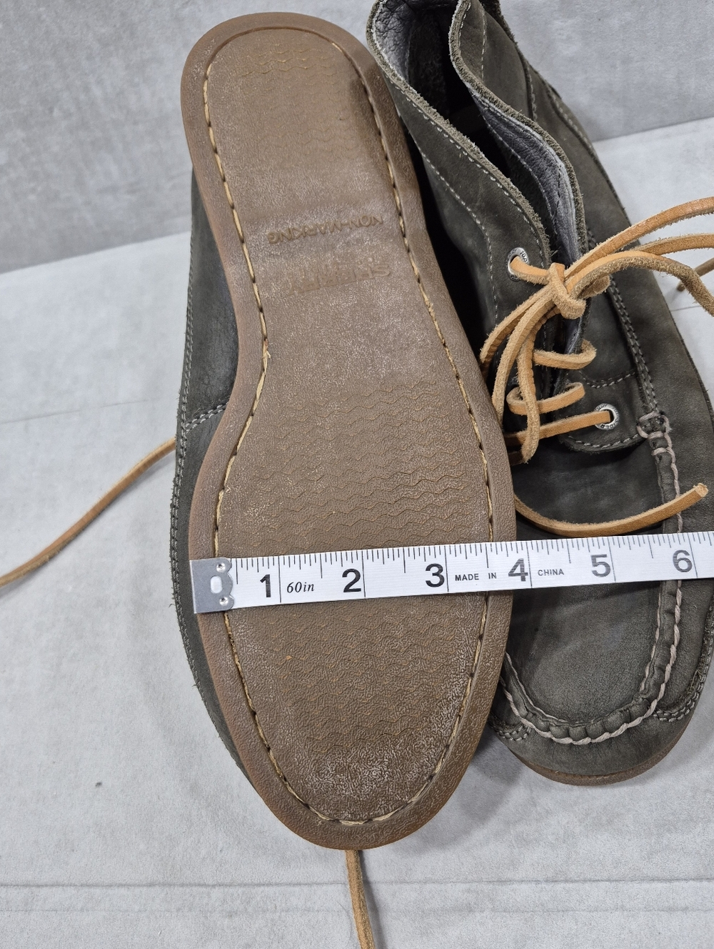 Sperry Top Sider nubuck chukka boots men's 9M olive green soft leather nautical - Picture 15 of 15